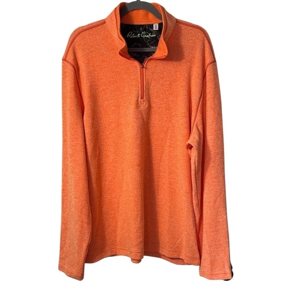 Robert Graham Other - Robert Graham Men’s 1/4 Zip Orange Pullover